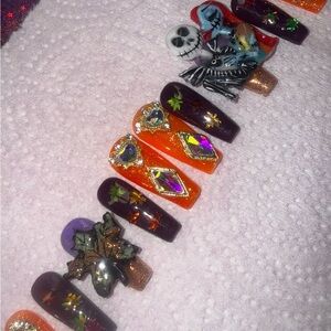 Fall in Love….3D Jack&Sally Forever Press-On Nails